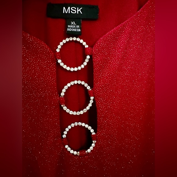 ❤️ Red Sparkly Dress 👗 XL - Picture 3 of 8